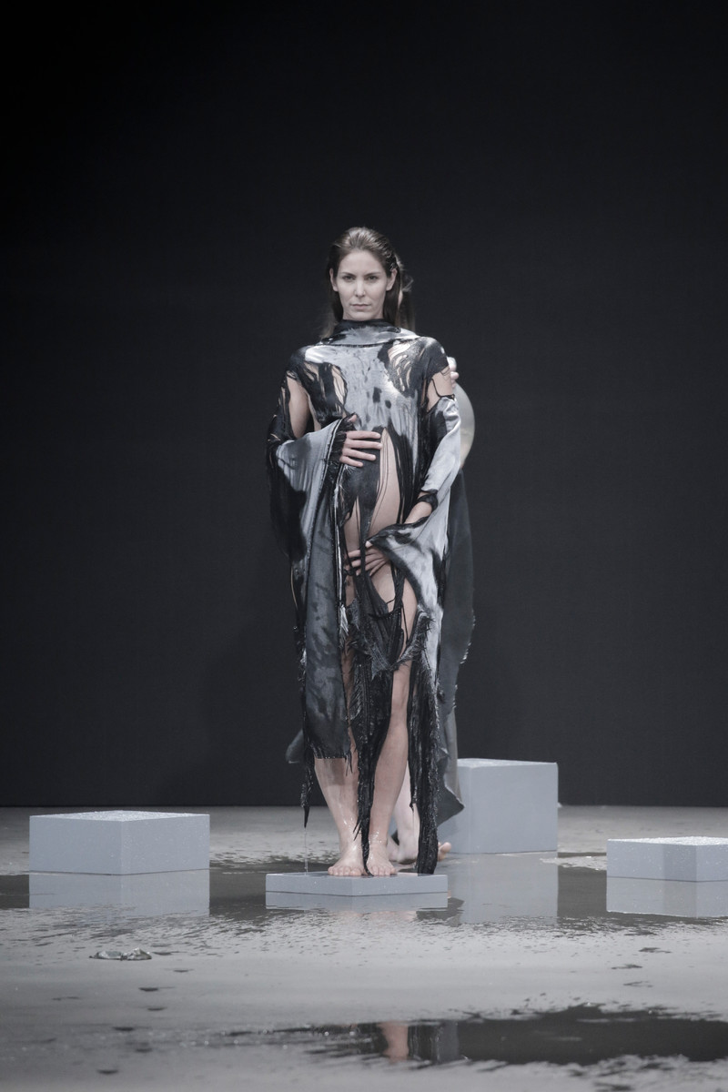 Models show creations by jef montes during amsterdam
